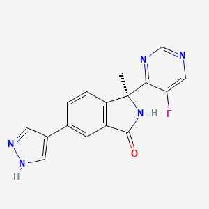 (3S)-3-(5-fluoropyrimidin-4-yl)-3-methyl-6-(1H-pyrazol-4-yl)-2H-isoindol-1-one