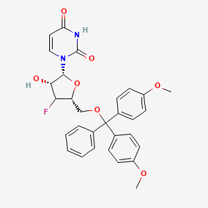 molecular formula C30H29FN2O7 B12406207 1-[(2R,3R,5R)-5-[[bis(4-methoxyphenyl)-phenylmethoxy]methyl]-4-fluoro-3-hydroxyoxolan-2-yl]pyrimidine-2,4-dione 