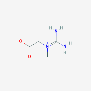 molecular formula C4H9N3O2 B1240621 {[Amino(iminio)methyl](methyl)amino}acetate 