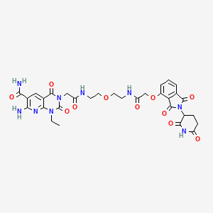 molecular formula C31H33N9O11 B12406233 PROTAC eEF2K degrader-1 