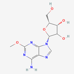 molecular formula C11H15N5O5 B12406269 (2R,4R,5R)-2-(6-amino-2-methoxypurin-9-yl)-5-(hydroxymethyl)oxolane-3,4-diol 