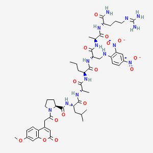 molecular formula C49H68N14O15 B12406276 Mca-PLA-Nva-Dap(Dnp)-AR-NH2 