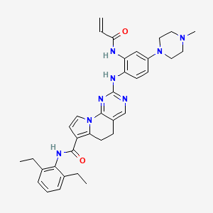 N-(2,6-diethylphenyl)-2-[4-(4-methylpiperazin-1-yl)-2-(prop-2-enoylamino)anilino]-5,6-dihydropyrimido[4,5-e]indolizine-7-carboxamide