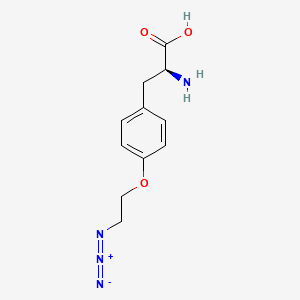 molecular formula C11H14N4O3 B12406286 H-L-Tyr(2-azidoethyl)-OH 