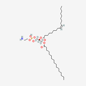 molecular formula C40H78NO8P B12406460 [(2R)-1-[2-aminoethoxy(hydroxy)phosphoryl]oxy-1,1,2,3,3-pentadeuterio-3-heptadecanoyloxypropan-2-yl] (Z)-octadec-9-enoate 