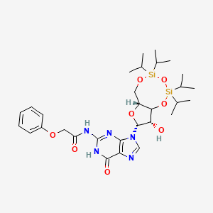 N-[9-[(6aR,8R,9S)-9-hydroxy-2,2,4,4-tetra(propan-2-yl)-6a,8,9,9a-tetrahydro-6H-furo[3,2-f][1,3,5,2,4]trioxadisilocin-8-yl]-6-oxo-1H-purin-2-yl]-2-phenoxyacetamide