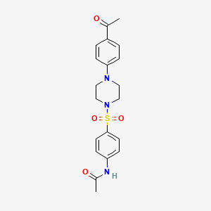 molecular formula C20H23N3O4S B1240651 N-[4-[[4-(4-acetylphenyl)-1-piperazinyl]sulfonyl]phenyl]acetamide 