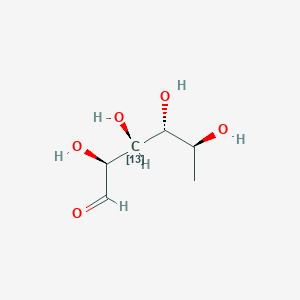 molecular formula C6H12O5 B12406514 (-)-Fucose-13C-2 