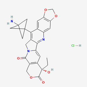 molecular formula C26H24ClN3O6 B12406529 NH2-bicyclo[1.1.1]pentane-7-MAD-MDCPT (hydrochloride) 