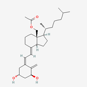 molecular formula C29H46O4 B1240658 (5Z,7E)-(1S,3R)-18-acetoxy-9,10-seco-5,7,10(19)-cholestatriene-1,3-diol 