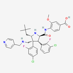 4-[[(2R,3S,4S,5S)-3-(3-chloro-2-fluorophenyl)-4-(4-chloro-2-fluorophenyl)-5-(2,2-dimethylpropyl)-4-[(pyridin-4-ylmethylamino)methyl]pyrrolidine-2-carbonyl]amino]-3-methoxybenzoic acid