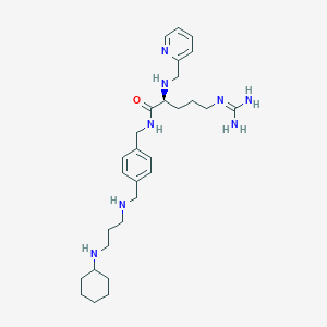 (2S)-N-[[4-[[3-(cyclohexylamino)propylamino]methyl]phenyl]methyl]-5-(diaminomethylideneamino)-2-(pyridin-2-ylmethylamino)pentanamide