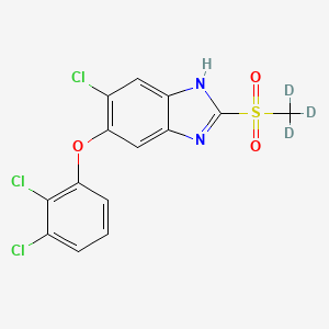 molecular formula C14H9Cl3N2O3S B12406686 Triclabendazole sulfone-d3 