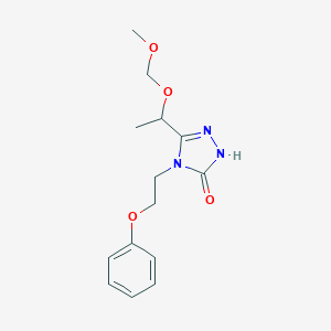 molecular formula C14H19N3O4 B124067 2,4-二氢-5-[1-(甲氧甲氧)乙基]-4-(2-苯氧乙基)-3H-1,2,4-三唑-3-酮 CAS No. 98159-88-7