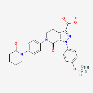 7-oxo-6-[4-(2-oxopiperidin-1-yl)phenyl]-1-[4-(trideuterio(113C)methoxy)phenyl]-4,5-dihydropyrazolo[3,4-c]pyridine-3-carboxylic acid