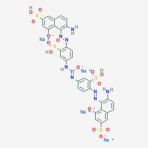 Tetrasodium;6-amino-5-[[4-[[[4-[(2-amino-8-oxido-6-sulfonaphthalen-1-yl)diazenyl]-3-sulfoanilino]-oxidomethylidene]amino]-2-sulfophenyl]diazenyl]-4-oxidonaphthalene-2-sulfonate