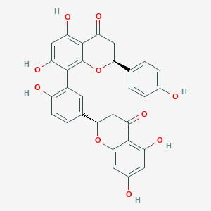 (2S)-8-[5-[(2S)-5,7-dihydroxy-4-oxo-2,3-dihydrochromen-2-yl]-2-hydroxyphenyl]-5,7-dihydroxy-2-(4-hydroxyphenyl)-2,3-dihydrochromen-4-one