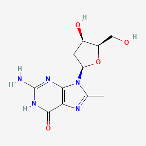 2-amino-9-[(2R,4R,5R)-4-hydroxy-5-(hydroxymethyl)oxolan-2-yl]-8-methyl-1H-purin-6-one