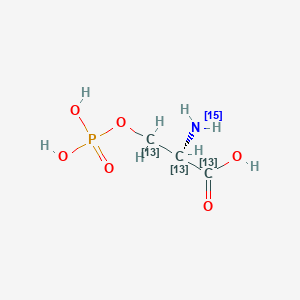 molecular formula C3H8NO6P B12406804 O-Phospho-L-serine-13C3,15N 