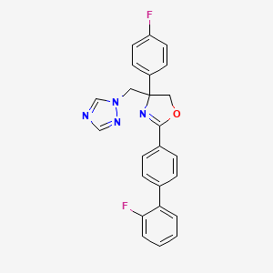 molecular formula C24H18F2N4O B12406855 Antifungal agent 24 