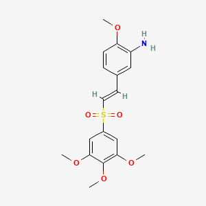 2-methoxy-5-[(E)-2-(3,4,5-trimethoxyphenyl)sulfonylethenyl]aniline