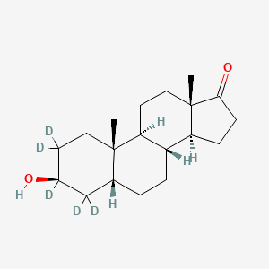 molecular formula C19H30O2 B12406920 5|A-Androstan-3|A-ol-17-one-d5 