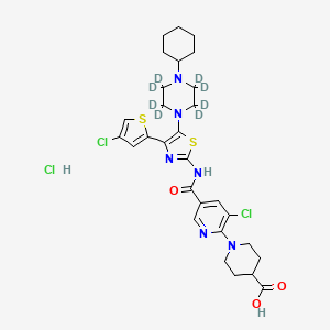 molecular formula C29H35Cl3N6O3S2 B12406925 Avatrombopag-d8 (hydrochloride) 