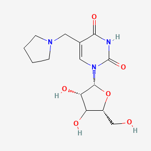 molecular formula C14H21N3O6 B12406962 5-Pyrrolidinomethyluridine 