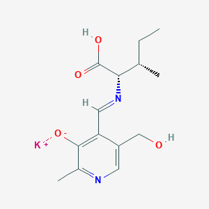 potassium;4-[[(1S,2S)-1-carboxy-2-methylbutyl]iminomethyl]-5-(hydroxymethyl)-2-methylpyridin-3-olate