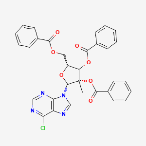 [(2R,4S,5R)-3,4-dibenzoyloxy-5-(6-chloropurin-9-yl)-4-methyloxolan-2-yl]methyl benzoate