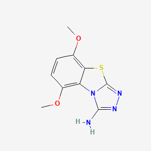 molecular formula C10H10N4O2S B12406990 5,8-Dimethoxy-[1,2,4]triazolo[3,4-b][1,3]benzothiazol-1-amine 