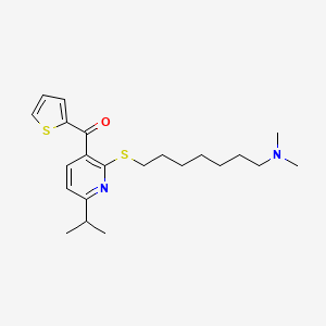 [2-[7-(Dimethylamino)heptylsulfanyl]-6-propan-2-ylpyridin-3-yl]-thiophen-2-ylmethanone