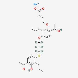 molecular formula C29H39NaO7S B12407151 Hydroxy Tipelukast-d6 (sodium) 