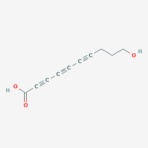 molecular formula C10H8O3 B1240716 10-hydroxy-8E-Decene-2,4,6-triynoic acid 