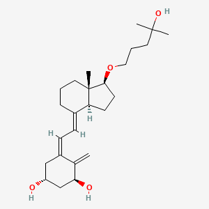 molecular formula C25H40O4 B1240718 (5Z,7E)-(1S,3R)-21-去甲基-20-氧杂-9,10-断裂-5,7,10(19)-胆甾三烯-1,3,25-三醇 
