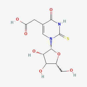 molecular formula C11H14N2O7S B12407299 2-[1-[(2R,3S,5R)-3,4-dihydroxy-5-(hydroxymethyl)oxolan-2-yl]-4-oxo-2-sulfanylidenepyrimidin-5-yl]acetic acid 