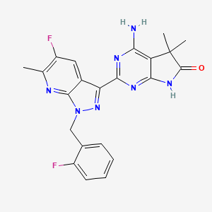 molecular formula C22H19F2N7O B12407401 SGC agonist 1 