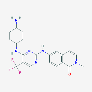 molecular formula C21H23F3N6O B12407410 Flt3-IN-12 