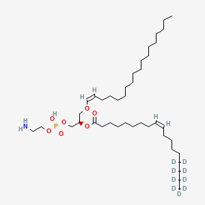 molecular formula C41H80NO7P B12407413 [(2R)-1-[2-aminoethoxy(hydroxy)phosphoryl]oxy-3-[(Z)-octadec-1-enoxy]propan-2-yl] (Z)-15,15,16,16,17,17,18,18,18-nonadeuteriooctadec-9-enoate 