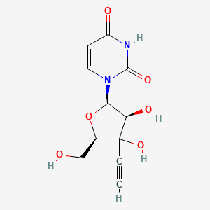 molecular formula C11H12N2O6 B12407454 1-[(2R,3S,5R)-4-ethynyl-3,4-dihydroxy-5-(hydroxymethyl)oxolan-2-yl]pyrimidine-2,4-dione 