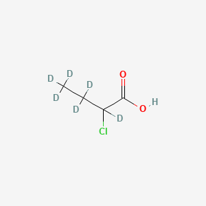 molecular formula C4H7ClO2 B12407464 2-Chlorobutanoic acid-d6 