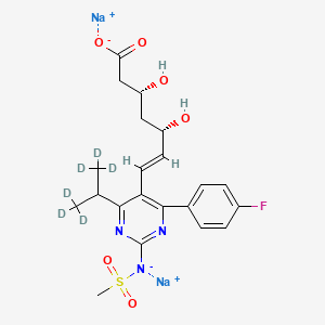 N-Desmethyl Rosuvastatin-d6 (disodium)