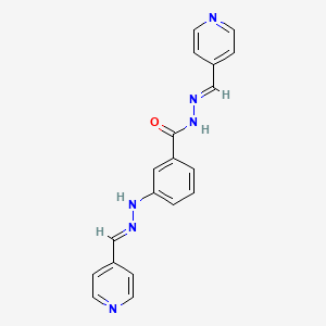 molecular formula C19H16N6O B1240754 N-[(E)-吡啶-4-基亚甲基亚氨基]-3-[(2E)-2-(吡啶-4-基亚甲基)肼基]苯甲酰胺 