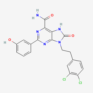 molecular formula C20H15Cl2N5O3 B12407624 9-[2-(3,4-dichlorophenyl)ethyl]-2-(3-hydroxyphenyl)-8-oxidanylidene-7~{H}-purine-6-carboxamide 