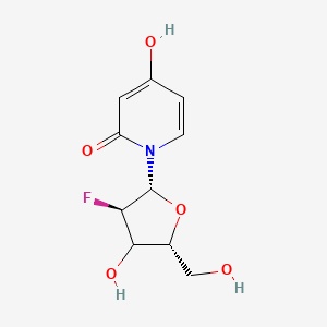 molecular formula C10H12FNO5 B12407649 1-[(2R,3R,5R)-3-fluoro-4-hydroxy-5-(hydroxymethyl)oxolan-2-yl]-4-hydroxypyridin-2-one 