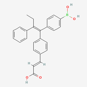 (E)-3-[4-[(Z)-1-(4-boronophenyl)-2-phenylbut-1-enyl]phenyl]prop-2-enoic acid