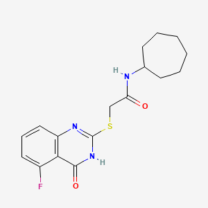 molecular formula C17H20FN3O2S B12407689 N-cycloheptyl-2-[(5-fluoro-4-oxo-3H-quinazolin-2-yl)sulfanyl]acetamide 