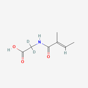 molecular formula C7H11NO3 B12407693 n-Tigloylglycine-2,2-d2 