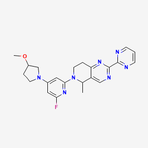 molecular formula C22H24FN7O B12407696 Hbv-IN-9 