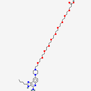 molecular formula C41H68N6O12 B12407717 TLR7/8 agonist 4 hydroxy-PEG10-acid 